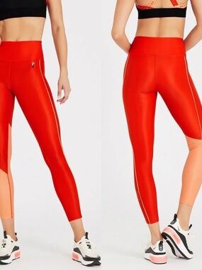 P.E. NATION Red Cutshot Leggings size large